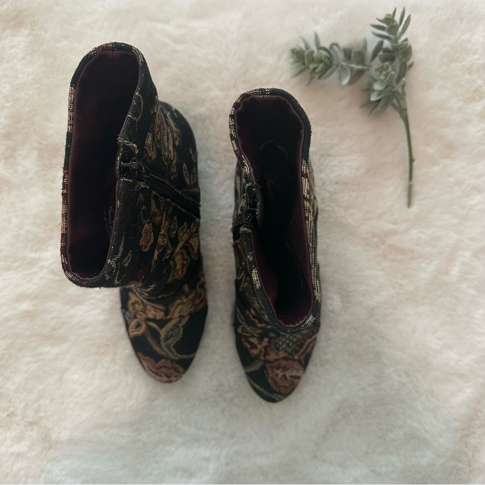 Poetic Licence | EUC - Patchwork Places - Booties - Size 7.5 - 3.5” Block heel - Picture 4 of 12